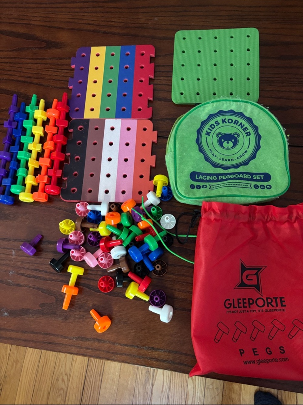 2 sets of Lacing Pegboard Sets for Kids